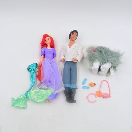 Disney The Little Mermaid Ariel, Prince Eric, & Max Bundle - Damaged