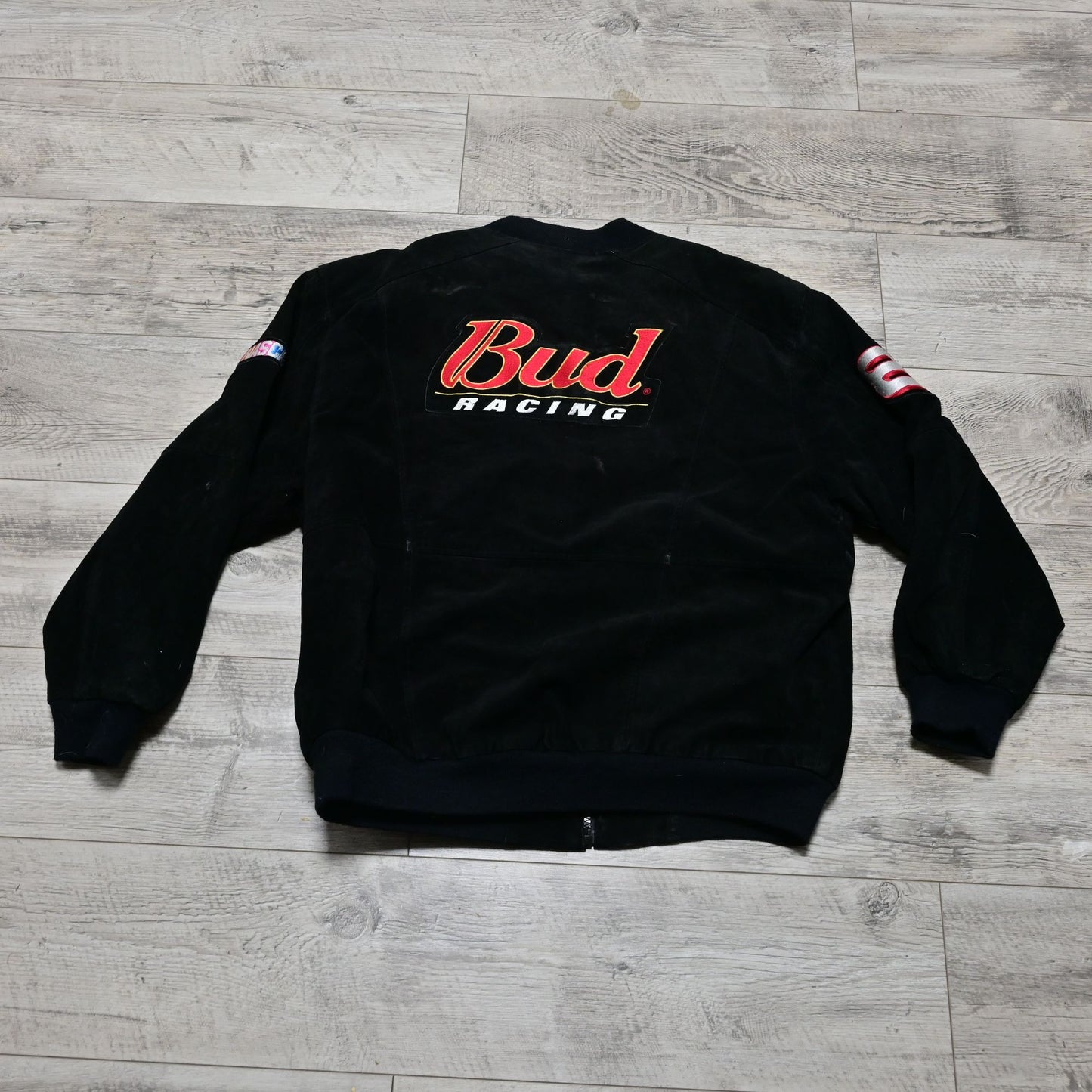 Dale Earnhardt Jr Jeff Hamilton Pro Sport Suede Jacket Black Vintage XL