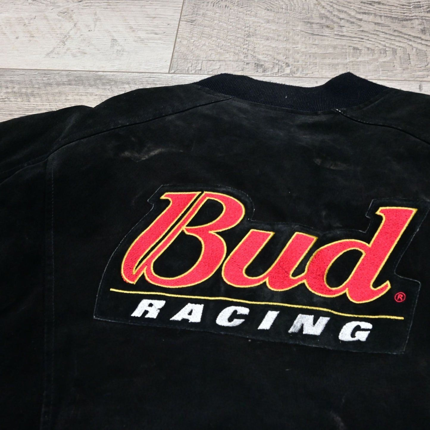 Dale Earnhardt Jr Jeff Hamilton Pro Sport Suede Jacket Black Vintage XL