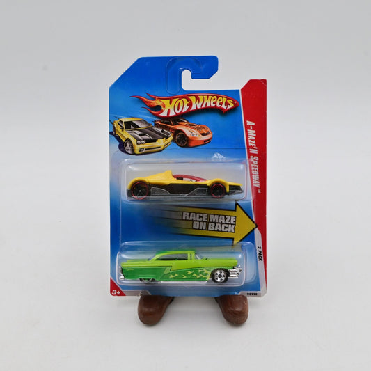 Hot Wheels A-Maze N Speedway 2-Pack Formula Street & '56 Merg Die-Cast Cars