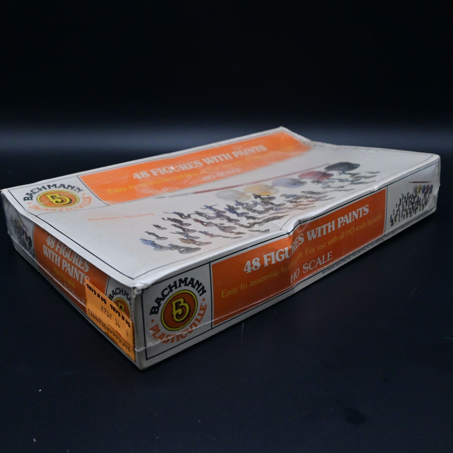 Bachmann 1955 O Scale Plasticville 48 Unpainted Figures w/Paint Kit Box Damage
