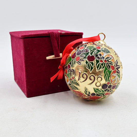 Dillards Trimsetter Cloisonne Ornament Vintage 1998 W/ Box