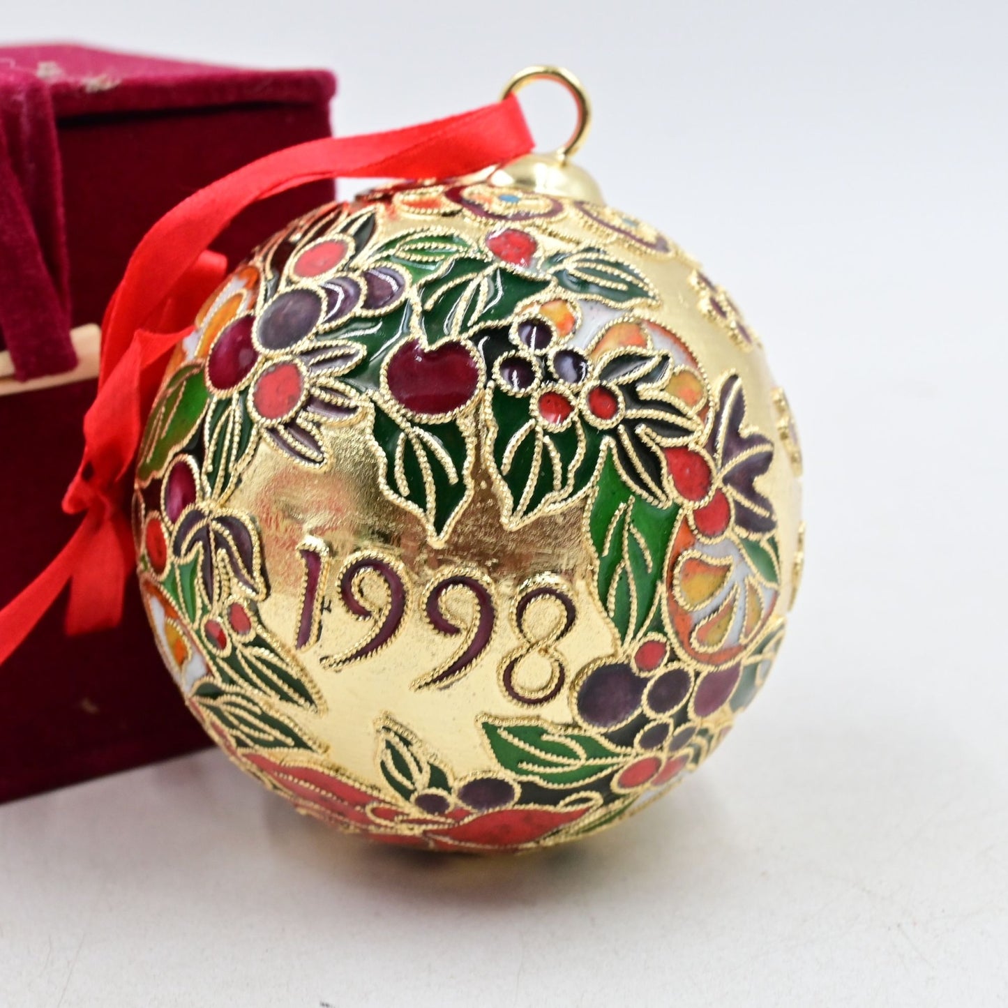 Dillards Trimsetter Cloisonne Ornament Vintage 1998 W/ Box