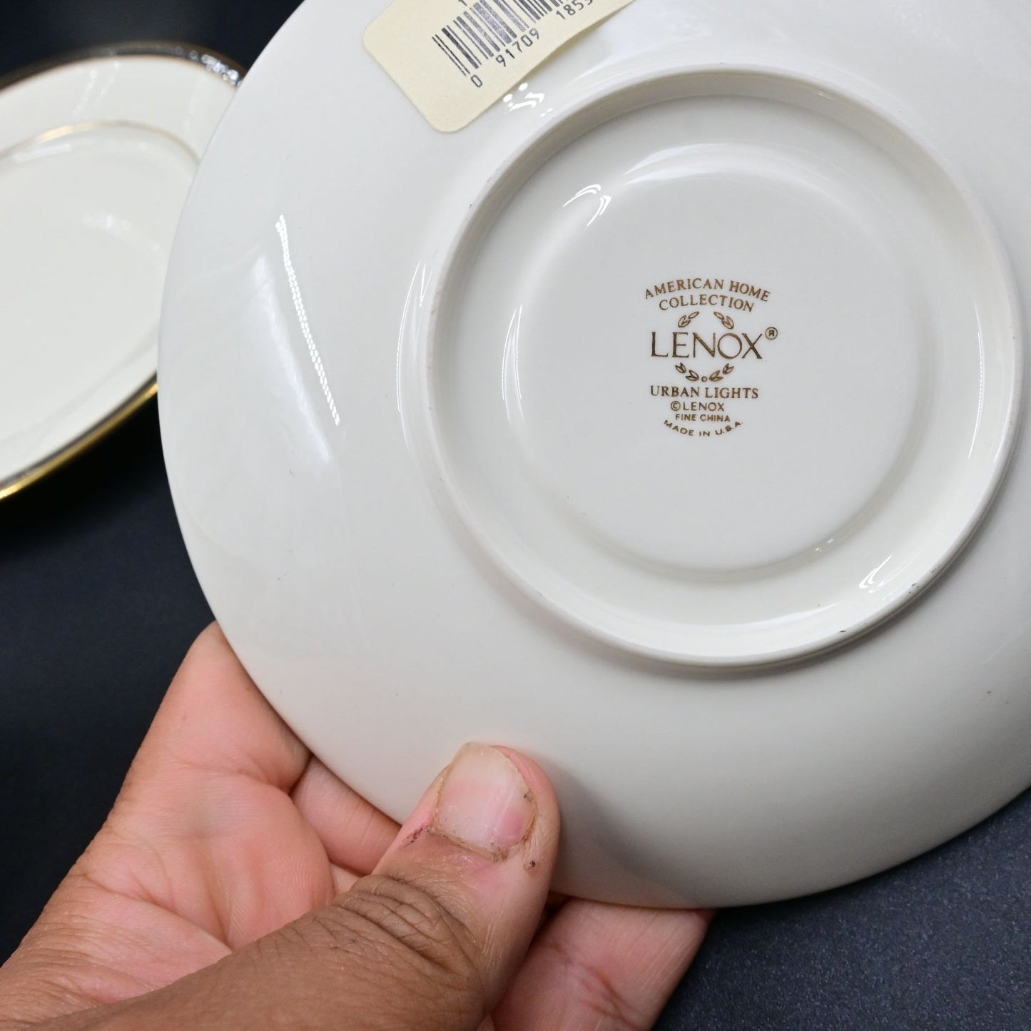 Lenox Urban Lights Black Border 24 Karat Gold Band 5 Piece Place Setting