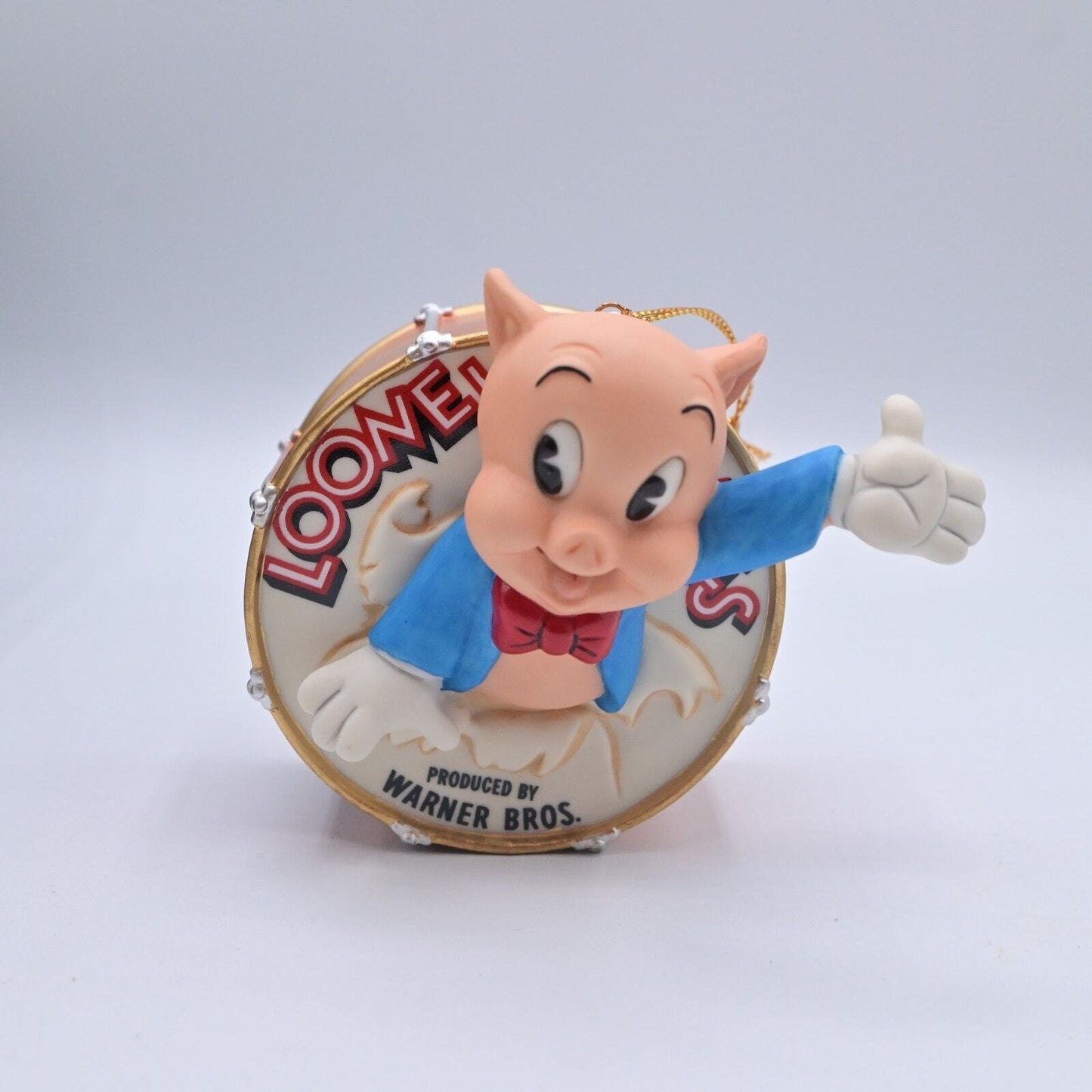 Goebel Looney Tunes Spotlight Collection That's All Folks Christmas Ornament