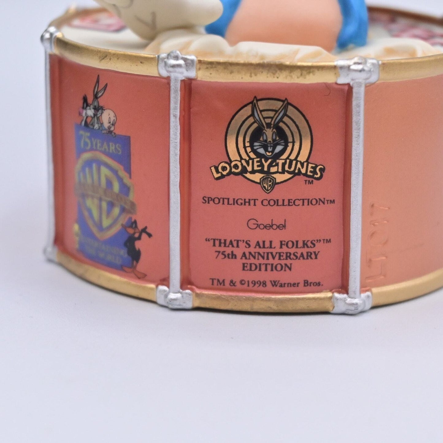 Goebel Looney Tunes Spotlight Collection That's All Folks Christmas Ornament