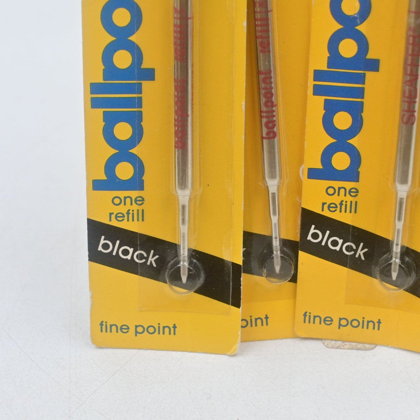 Sheaffer Ballpoint Pen Refill Black Fine Point Ink Vintage Bundle Of 3