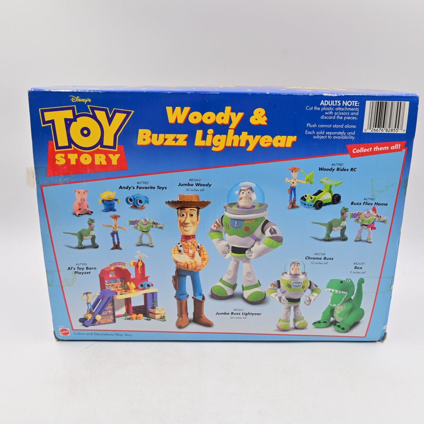 Rare Toy Story Woody & Buzz Lightyear Plush Toy Set NOS Mattel 82855