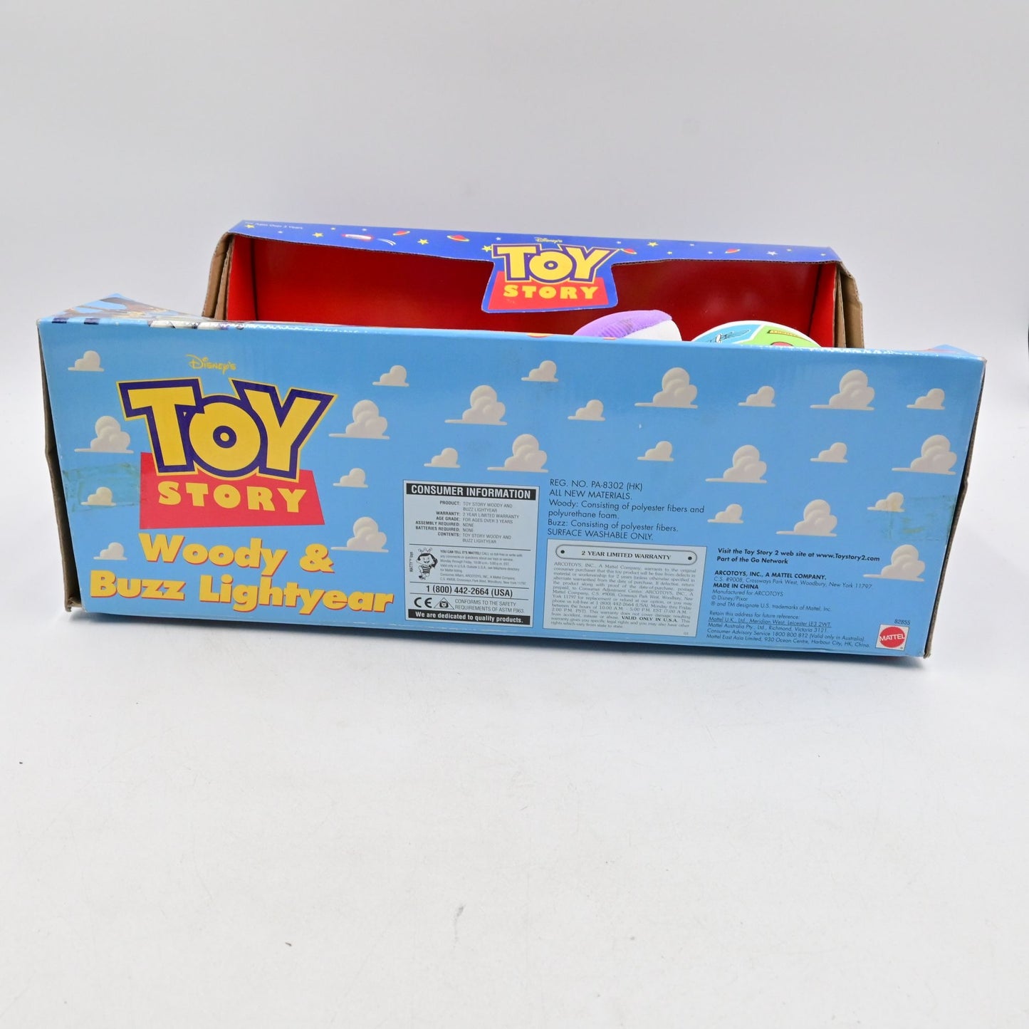 Rare Toy Story Woody & Buzz Lightyear Plush Toy Set NOS Mattel 82855