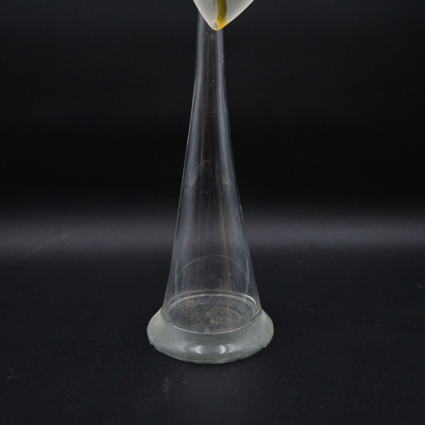 Murano Clear & Gold Calla Lily Glass Vase