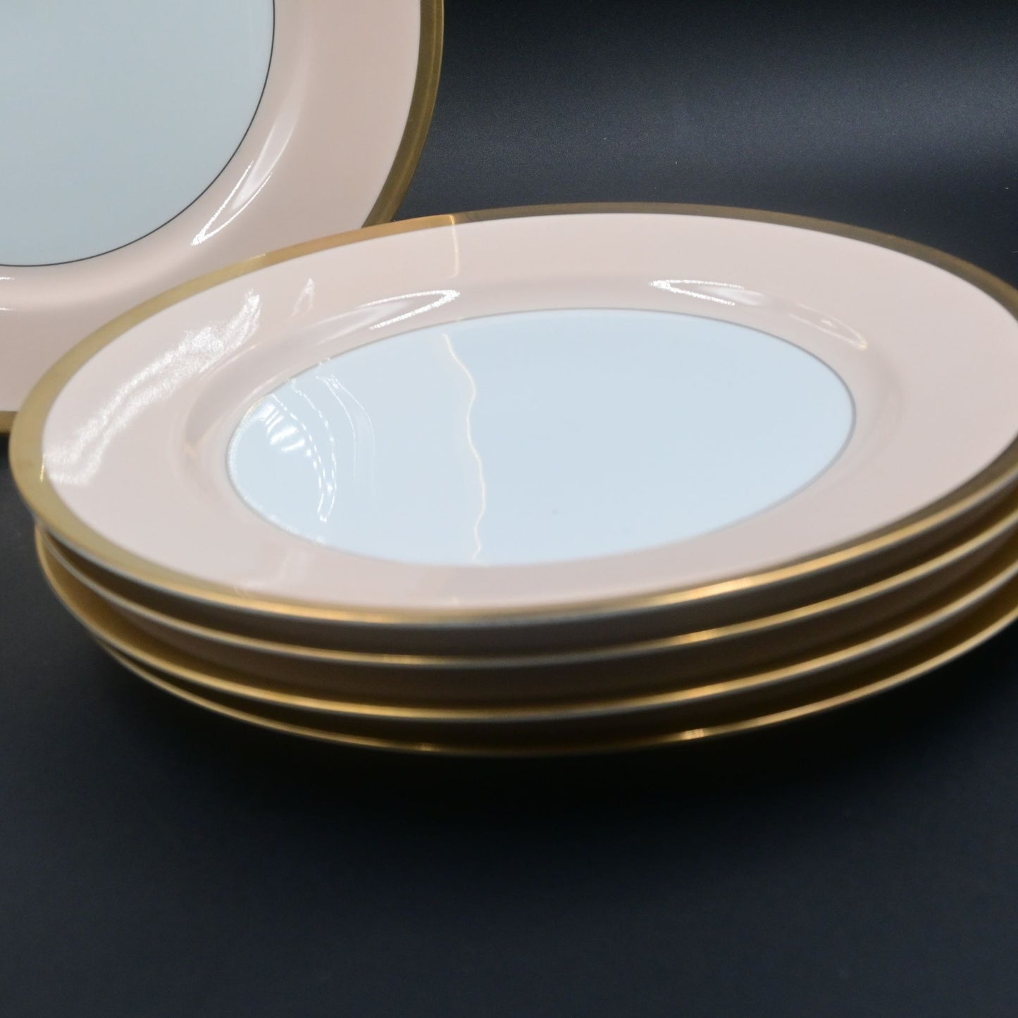 Fitz & Floyd Versailles Shell Peach Dinner Plate 130114 Set Of 5