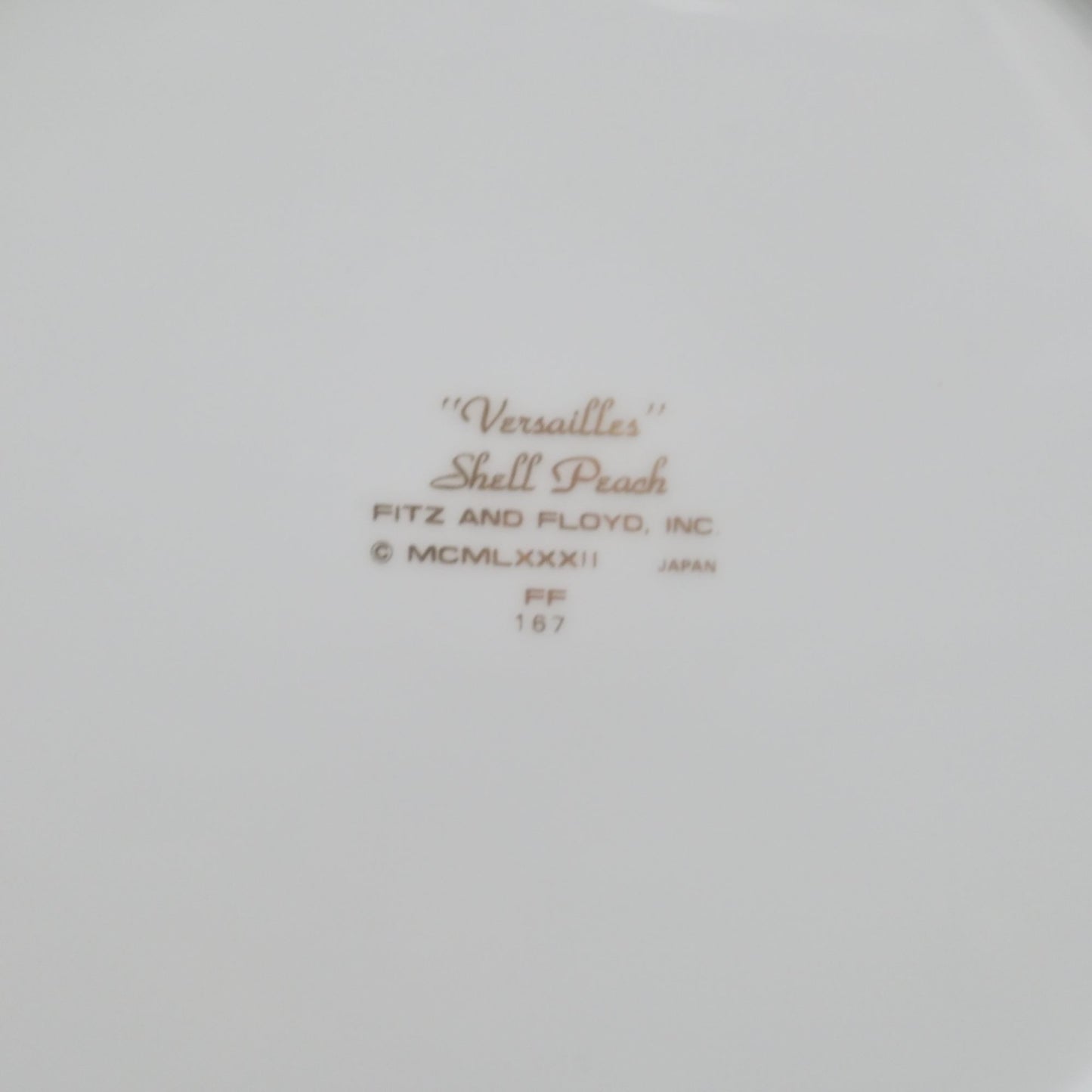 Fitz & Floyd Versailles Shell Peach Dinner Plate 130114 Set Of 5