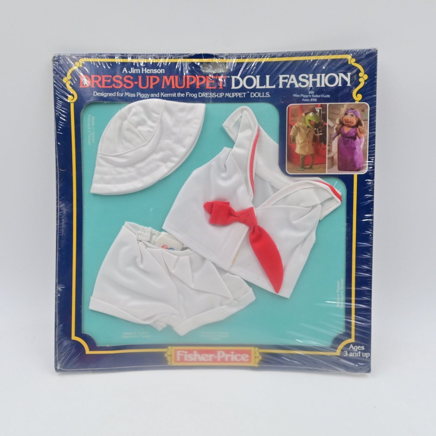 Jim Henson Dress Up Muppet Doll Fashion Miss Piggy Sailor Outfit Fisher Price