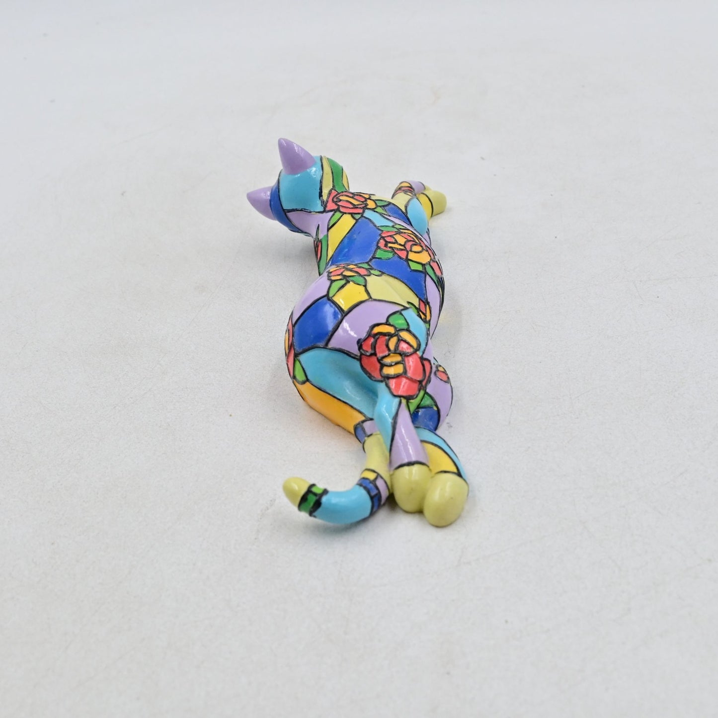 Purr-fect Reflections of Tiffany Daffodils Cat Figurine Hamilton Collection