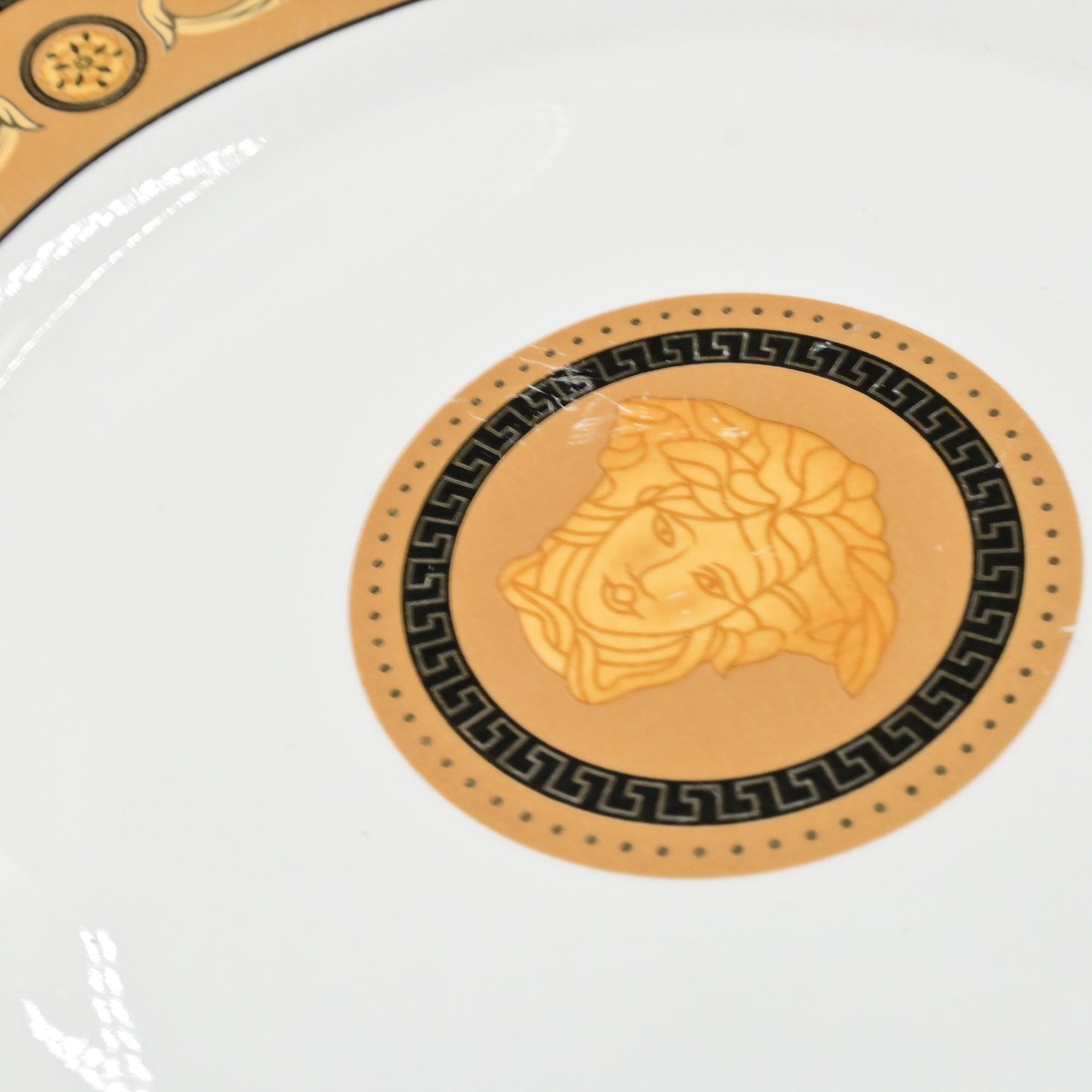 Medusa Greek Gold Lot Of 7 Dinner plates