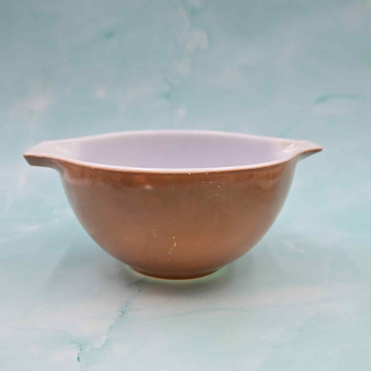 Vintage Pyrex Cinderella Green Daisy And Brown Pyrex Mixing  Bowls