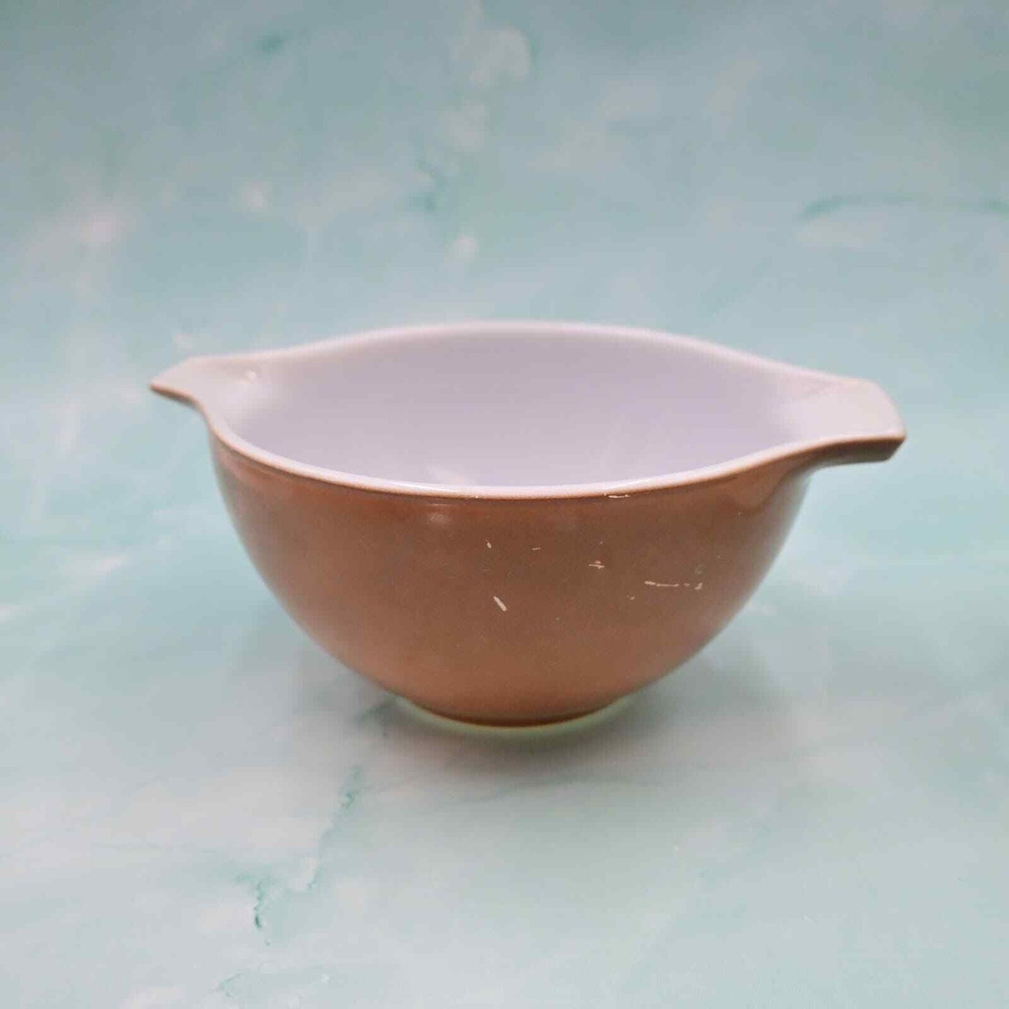 Vintage Pyrex Cinderella Green Daisy And Brown Pyrex Mixing  Bowls