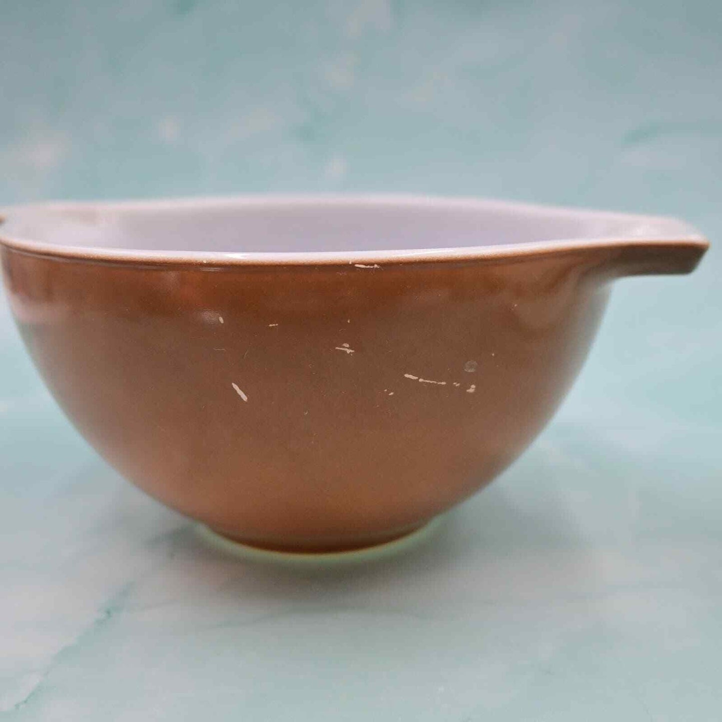 Vintage Pyrex Cinderella Green Daisy And Brown Pyrex Mixing  Bowls