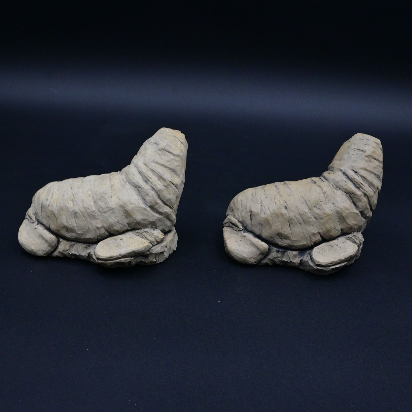 Glacial Ice Age Sculptures Alaska Walrus Figurines Bundle Of 2