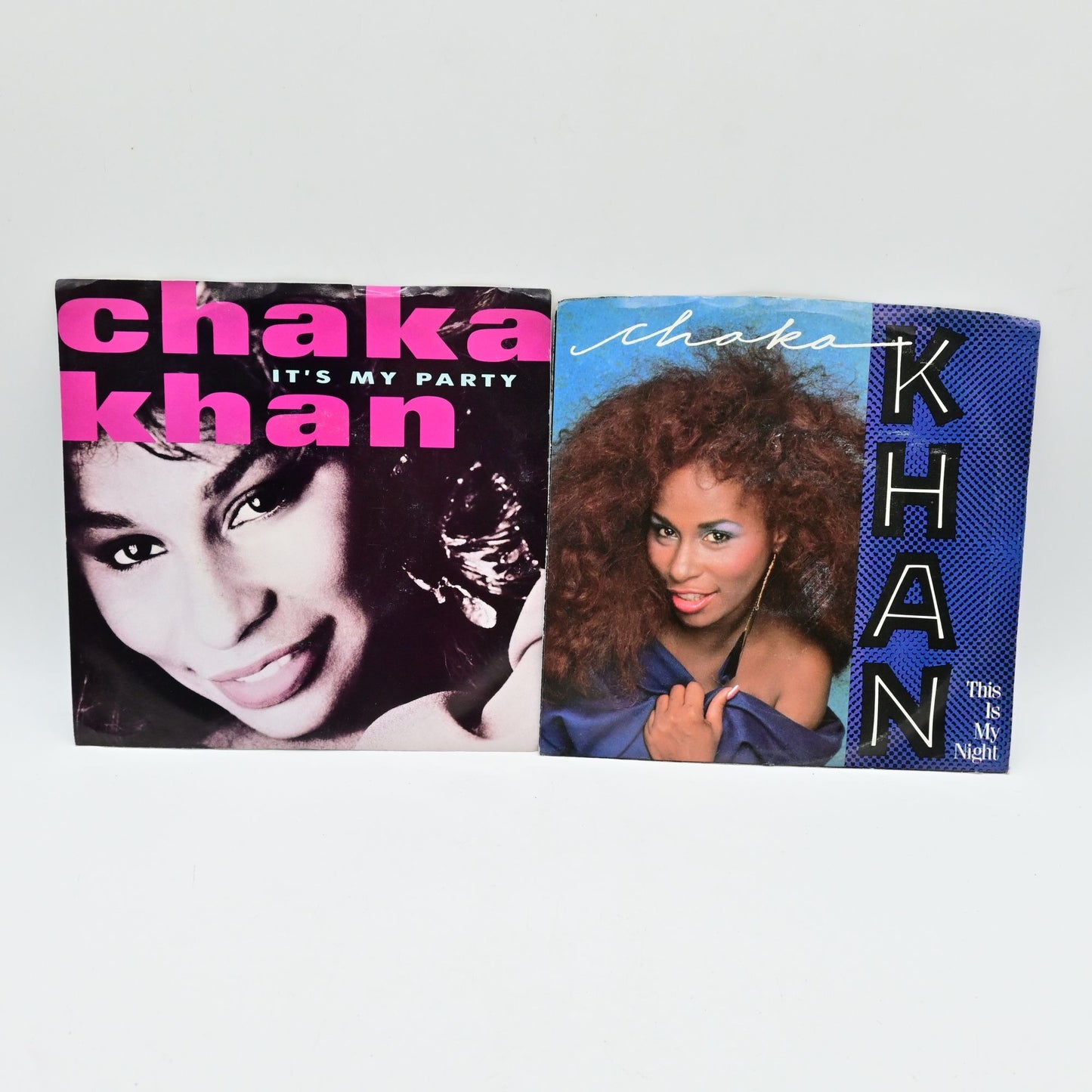 Chaka Khan It's my Party & This Is My Night 45 RPM Vinyl Record Bundle