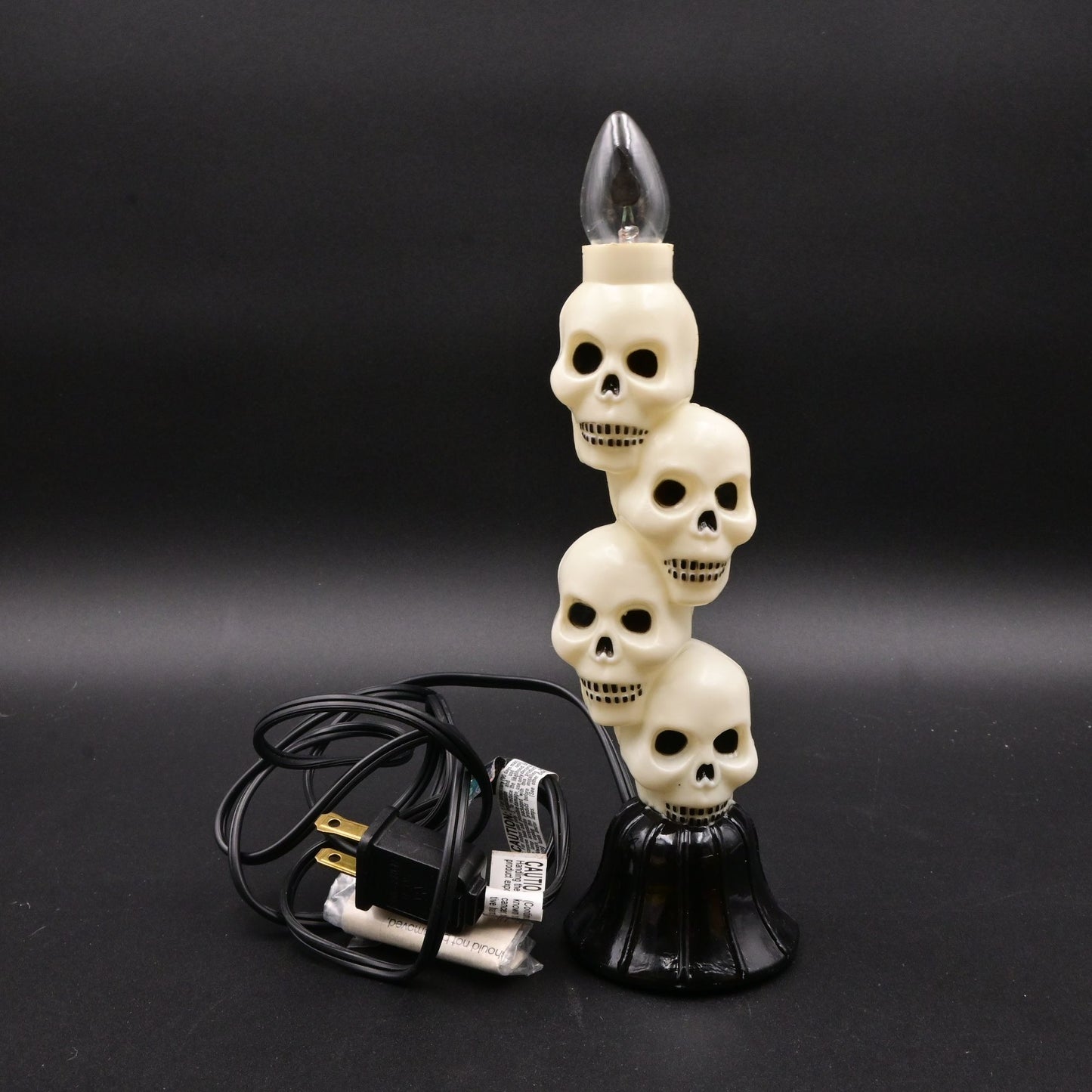 Flickering Skull Candle Lamp 9" Indoor Halloween Decor