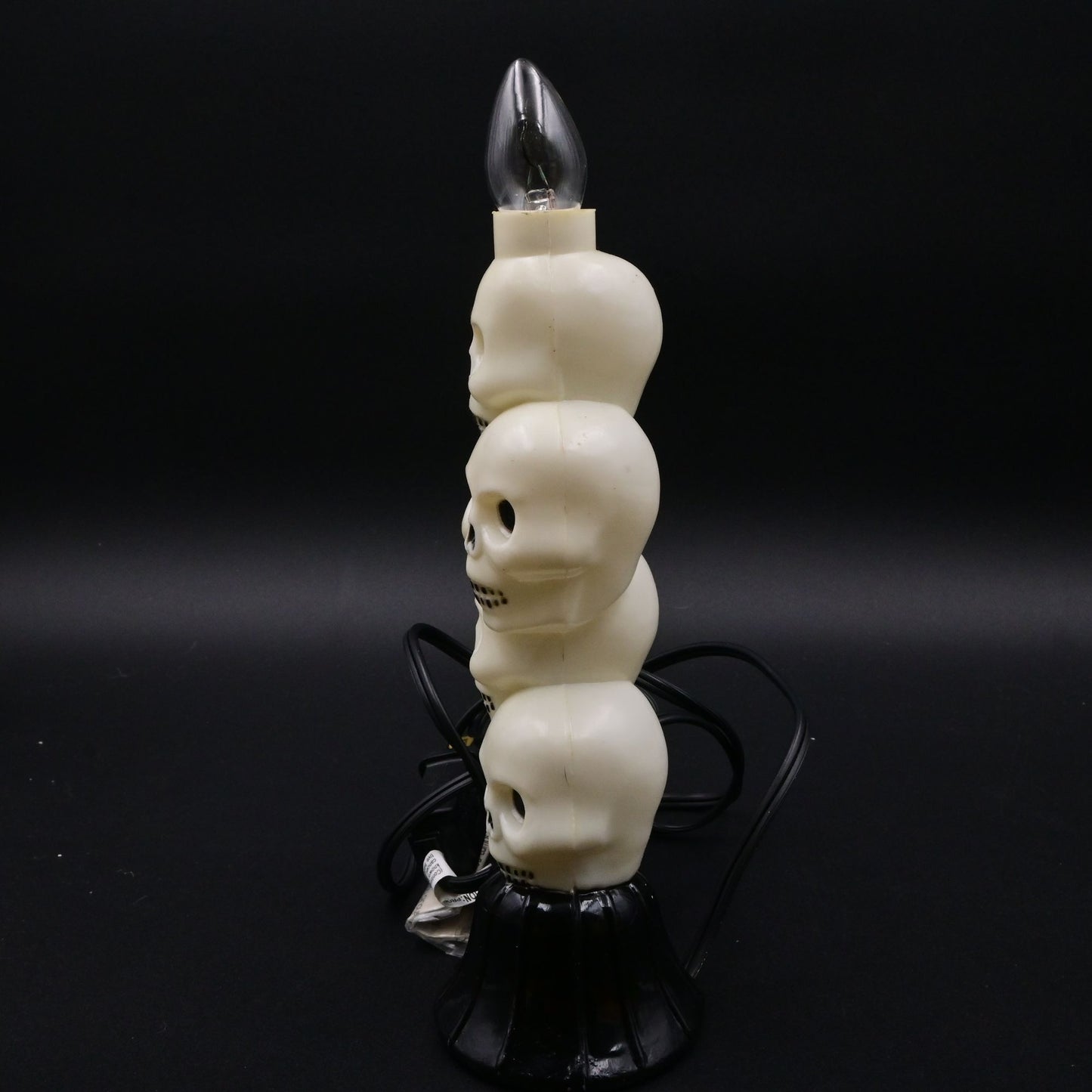 Flickering Skull Candle Lamp 9" Indoor Halloween Decor