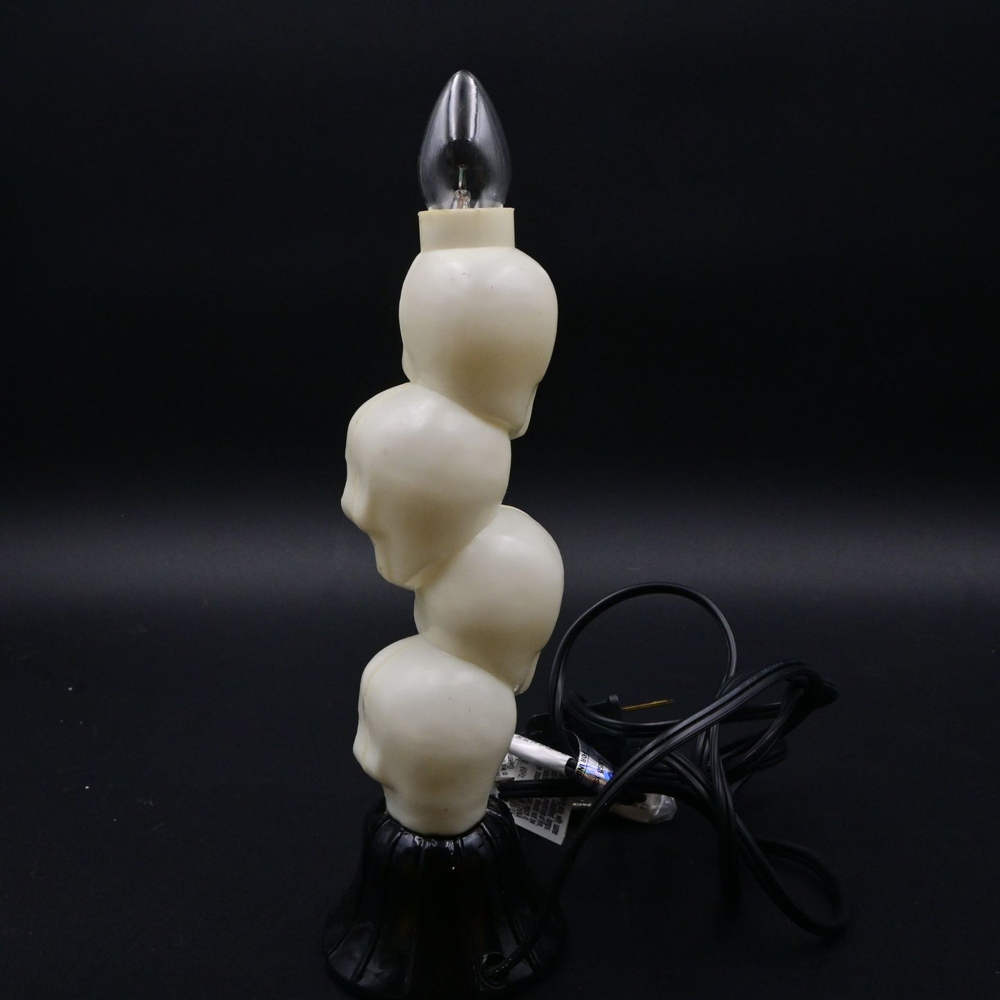 Flickering Skull Candle Lamp 9" Indoor Halloween Decor