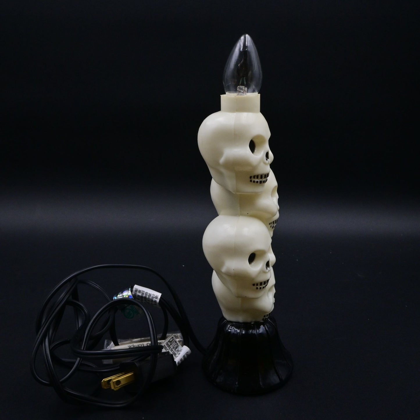 Flickering Skull Candle Lamp 9" Indoor Halloween Decor