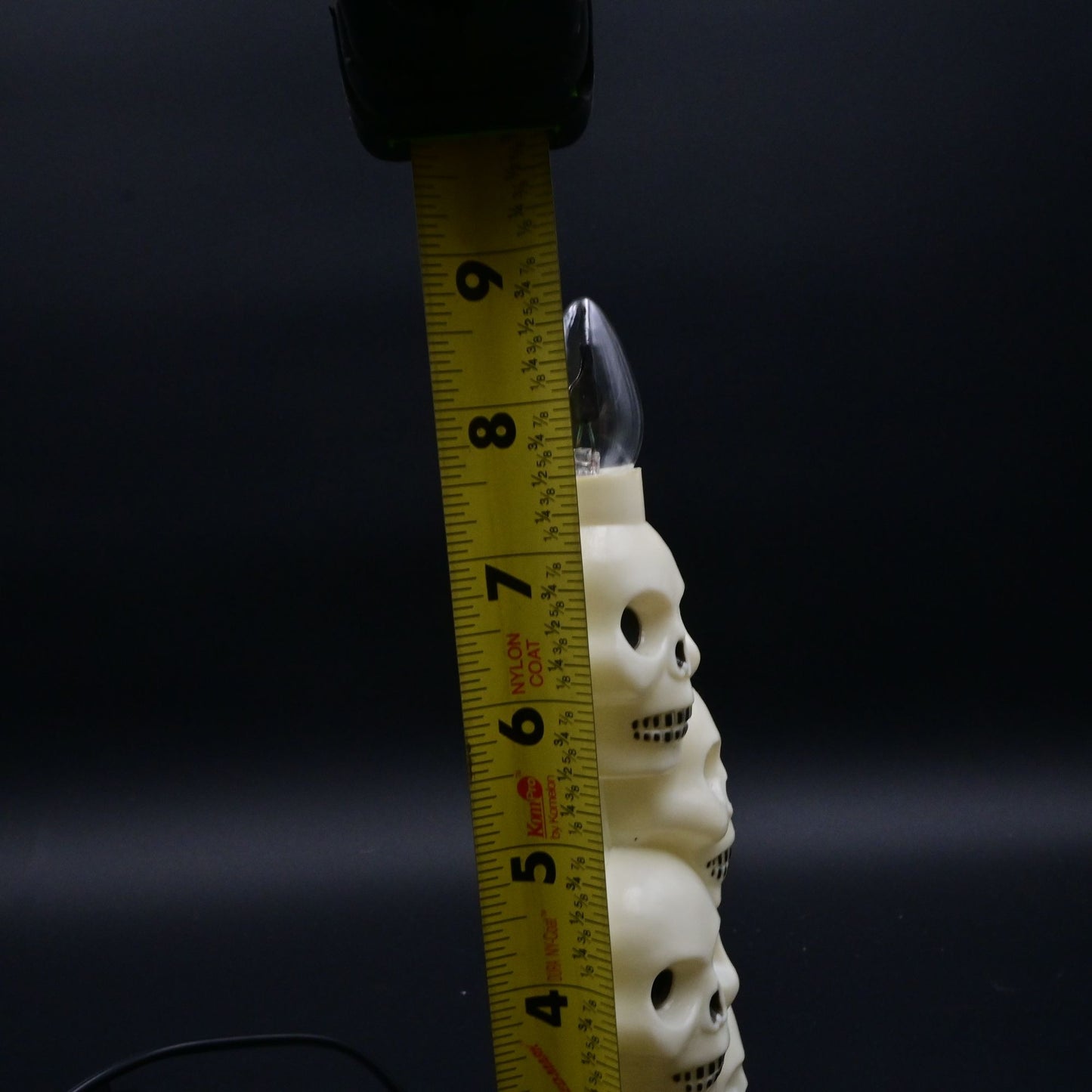 Flickering Skull Candle Lamp 9" Indoor Halloween Decor