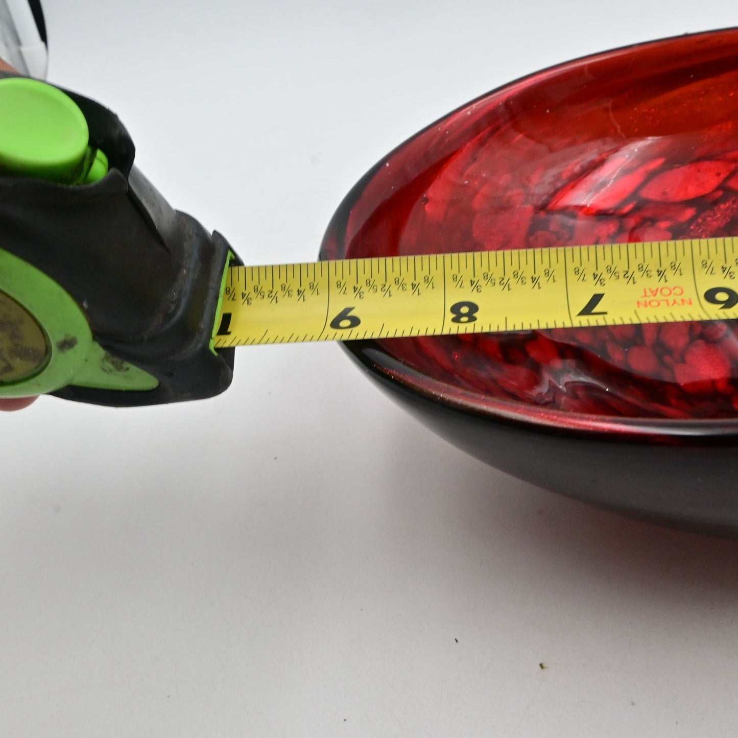 Red Blown Glass Ashtray Murano Style Vintage