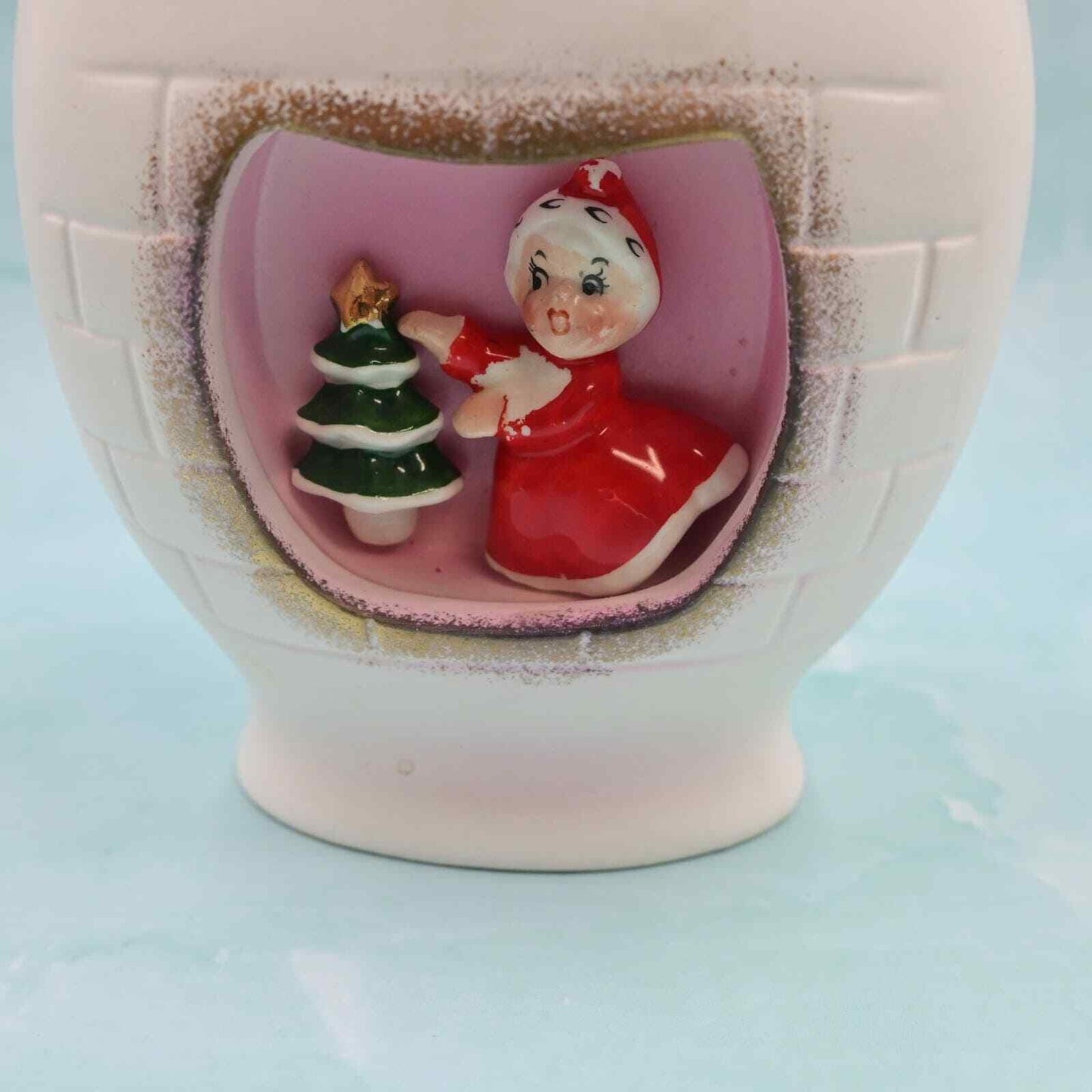 Holt Howard Christmas Pixie Mrs. Claus 3d Ceramic Vintage Planter - Read Below
