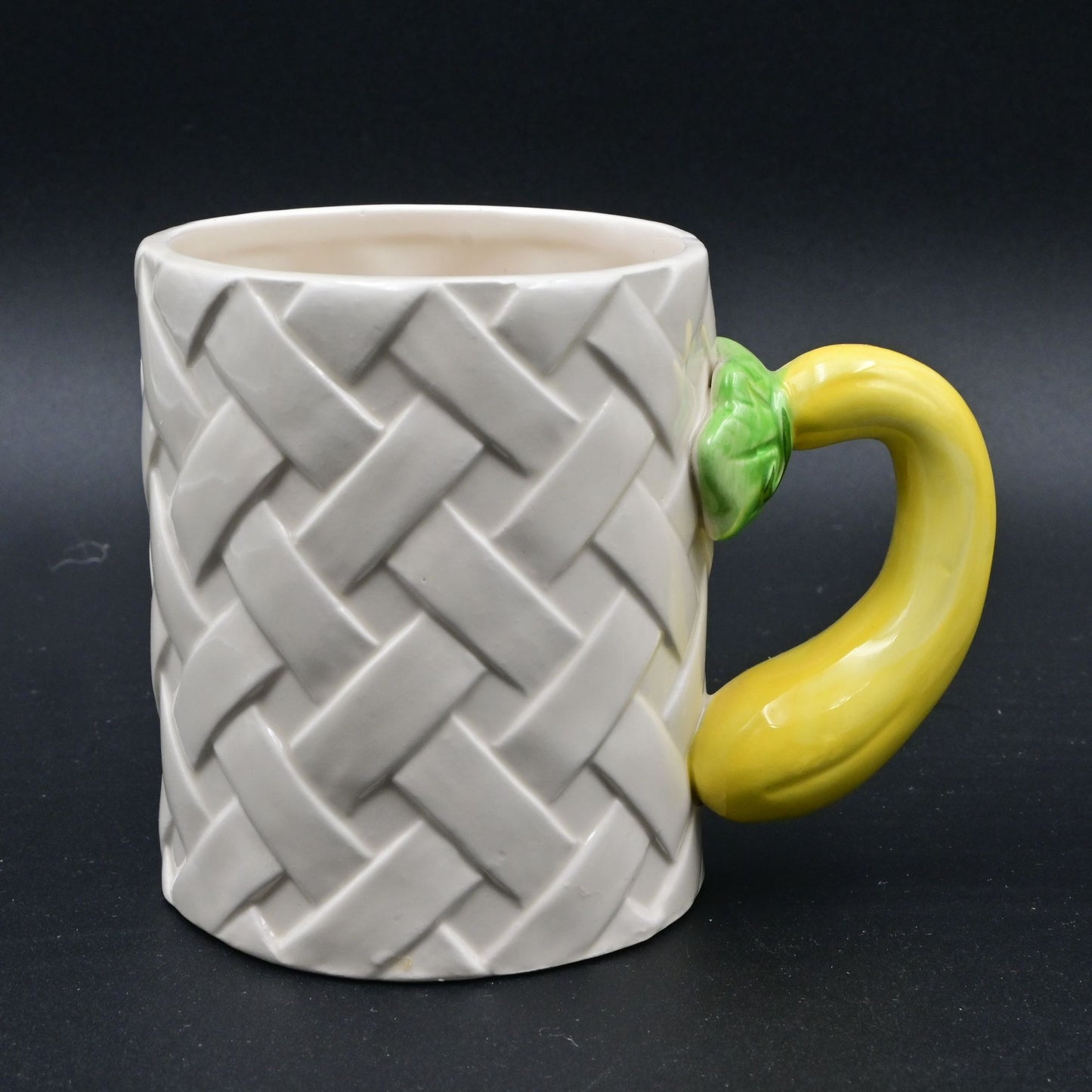 Vintage Fitz & Floyd Basketweave Mug Carrot, Squash, Radish Bundle Of 3