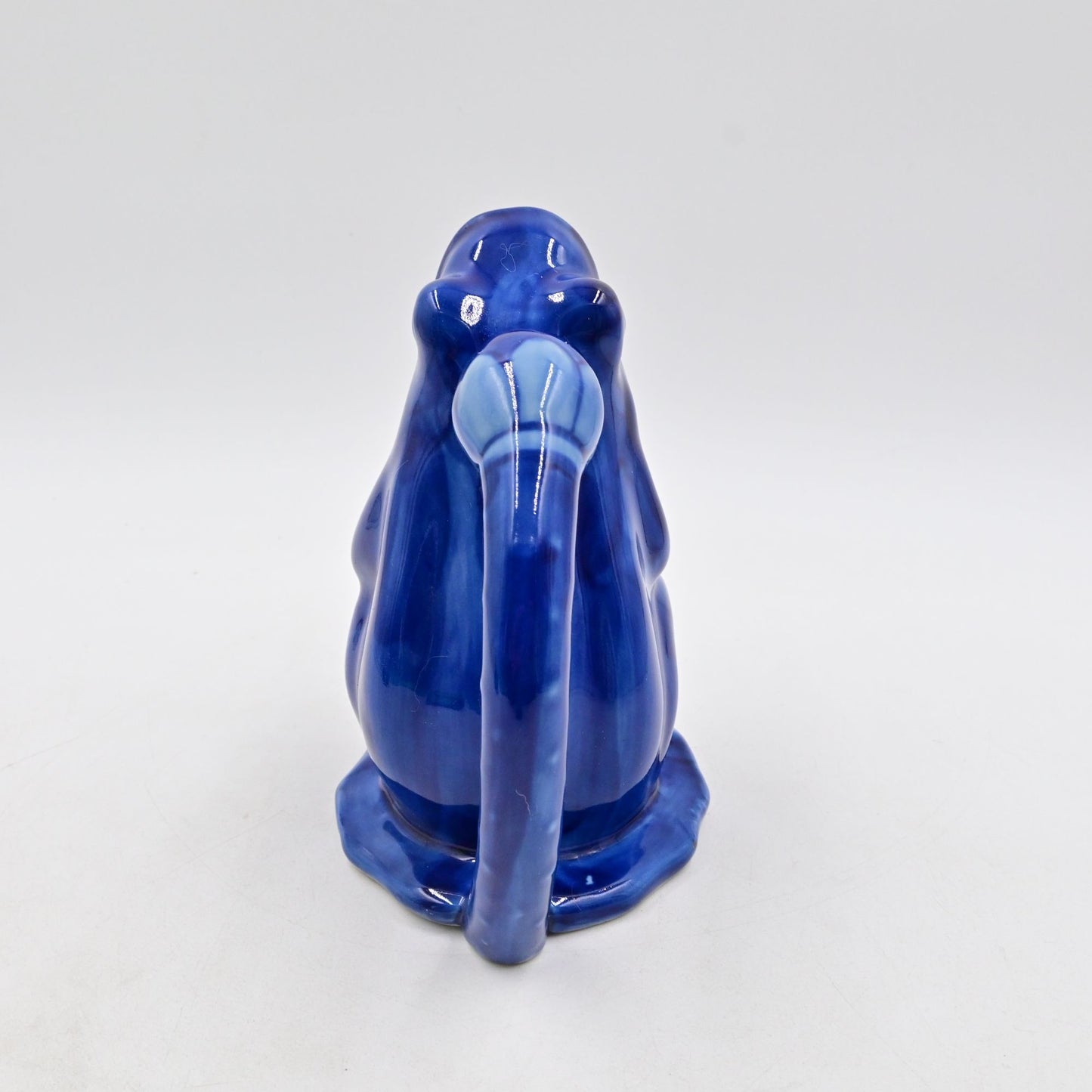 WCL Ceramic Pottery Blue Frog Pitcher Hand Painted - Vintage
