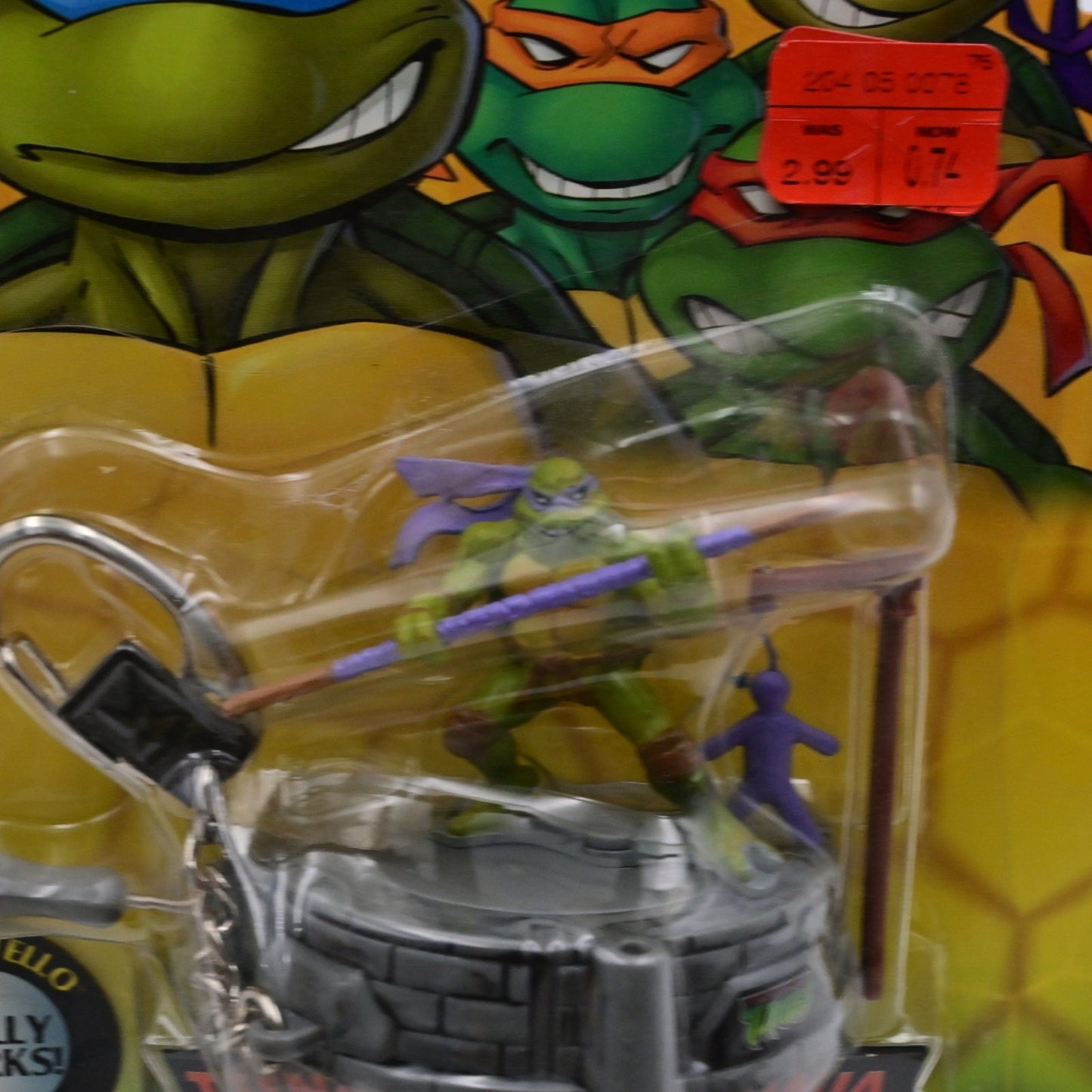 Vintage 2003 Teenage Mutant Ninja Turtles Donatello Keychain Basic Fun