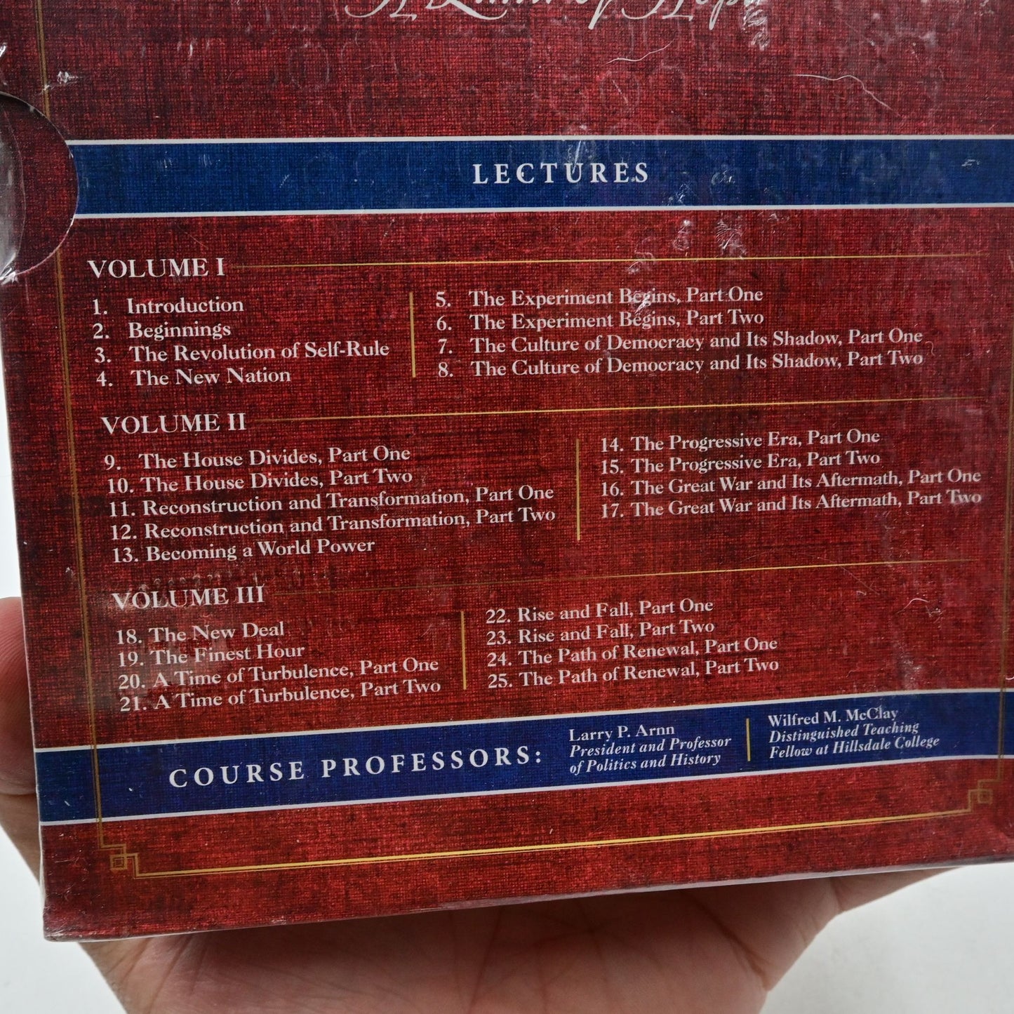 Hillsdale College The Great American Story: A Land of Hope 3 DVD Set.