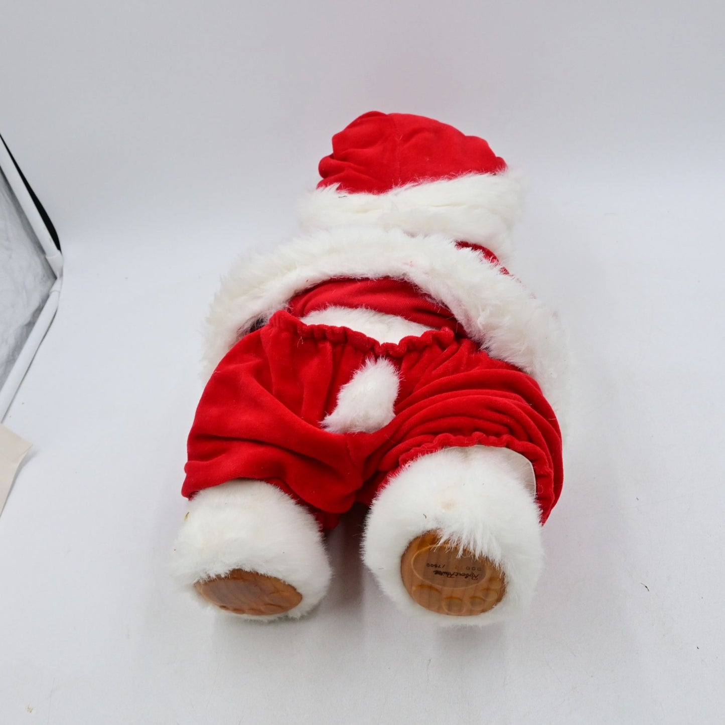 Robert Raikes Bear 1989 Raikes Wood Face Santa Bear Christmas 16” Vintage