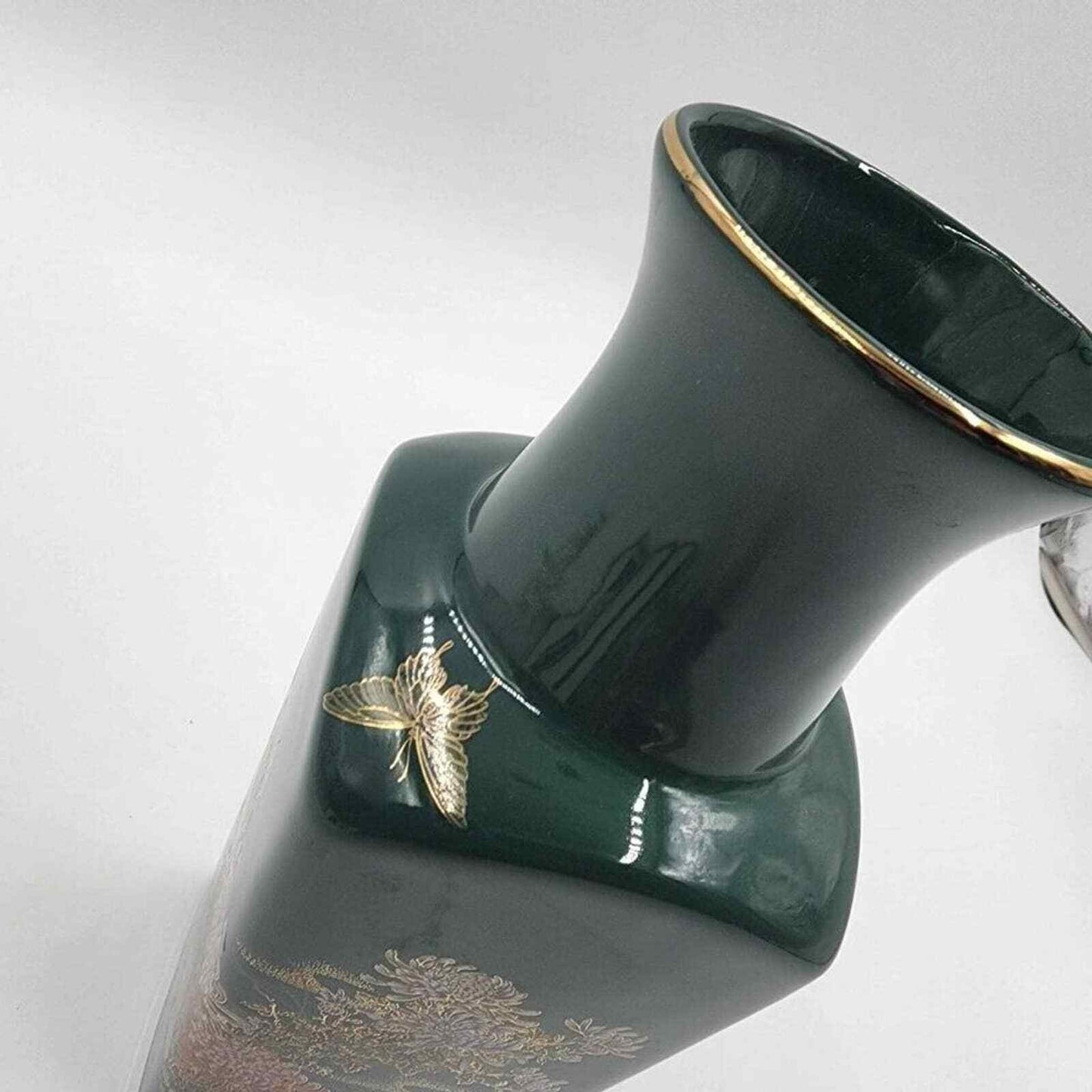 Vintage Toyo Jade Kiku Made In Japan Vase