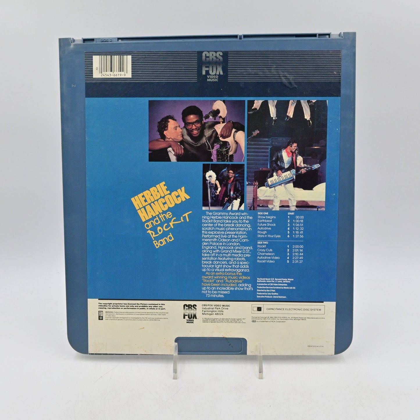 Herbie Hancock And The Rock It Band Sealed CED Capacitance Electronic Video Disc