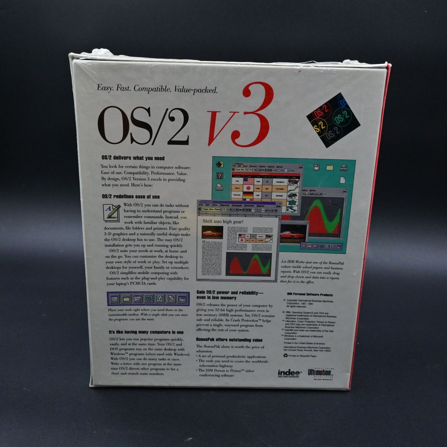 IBM OS/2 Warp Version 3 with BonusPak 3.5" Floppy Disks New Sealed