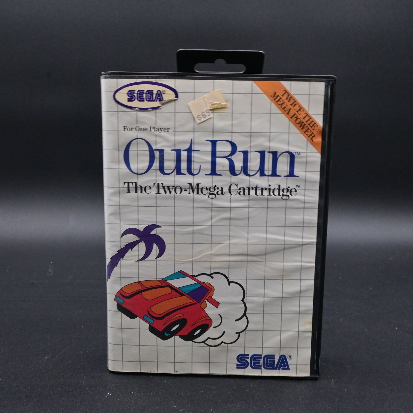 Out Run Sega Master Video Game Cartridge CIB