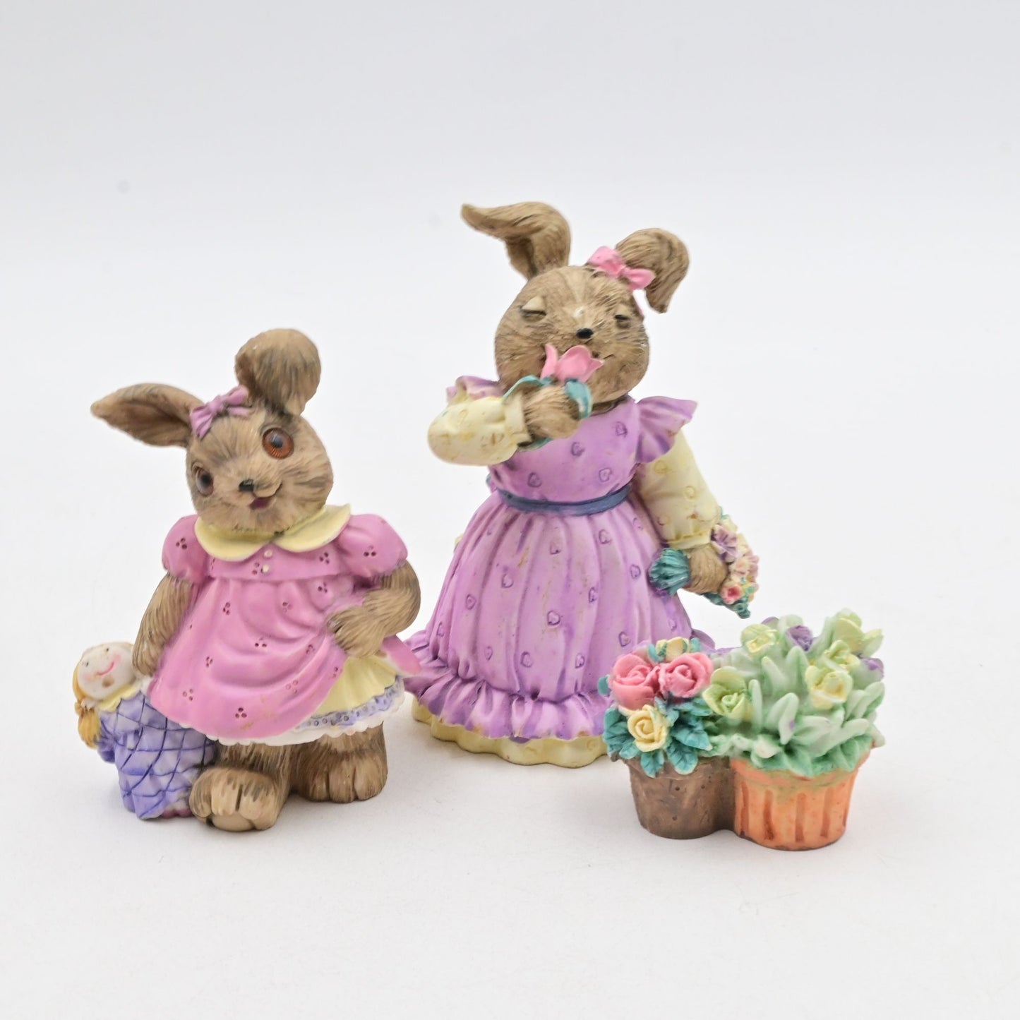 Vintage 1993 Mervyn's Bunny Rabbit Figurines Bundle Oof 3