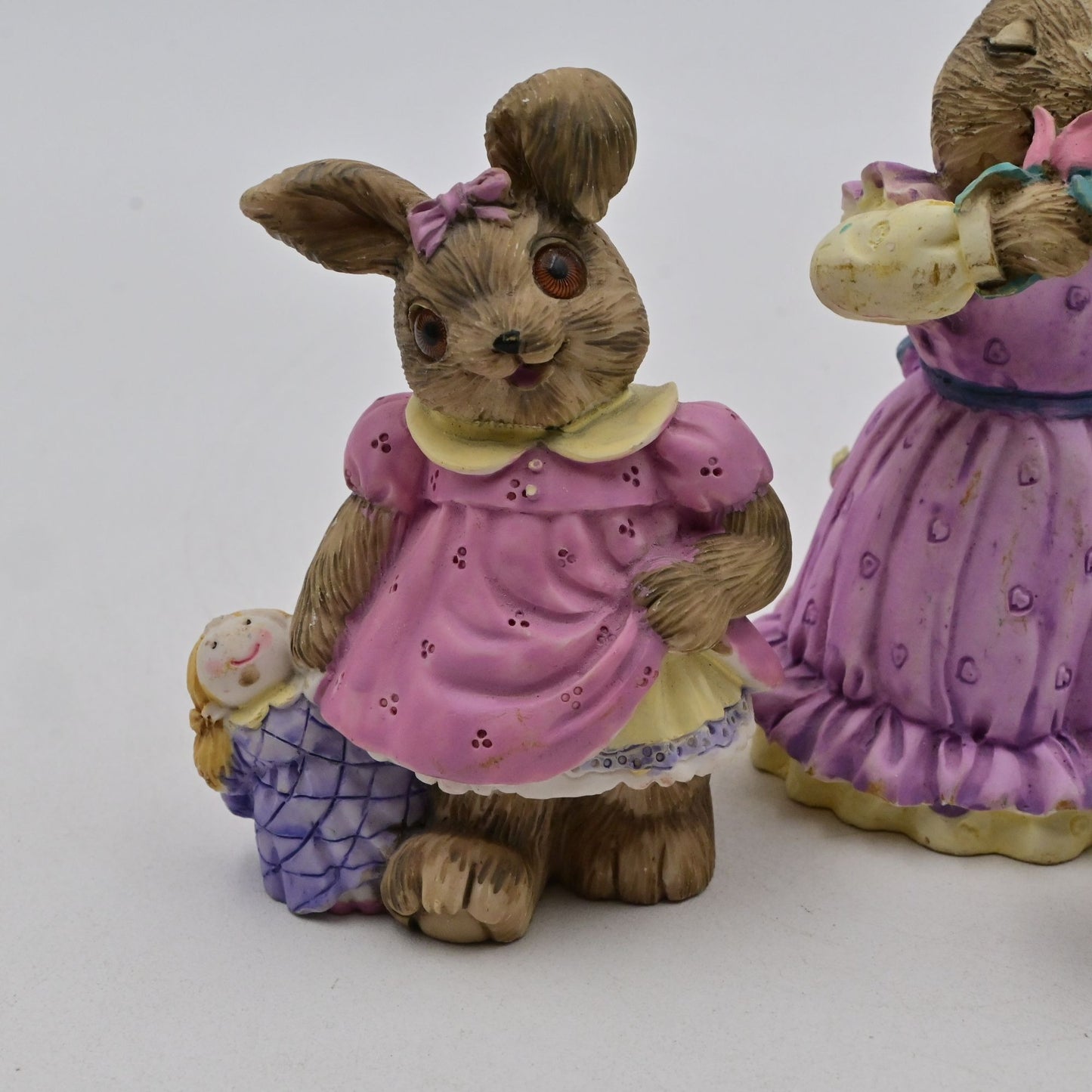 Vintage 1993 Mervyn's Bunny Rabbit Figurines Bundle Oof 3