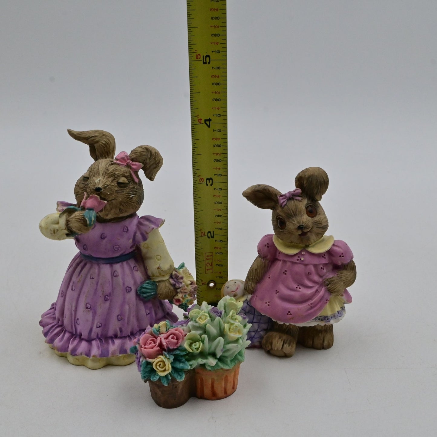 Vintage 1993 Mervyn's Bunny Rabbit Figurines Bundle Oof 3