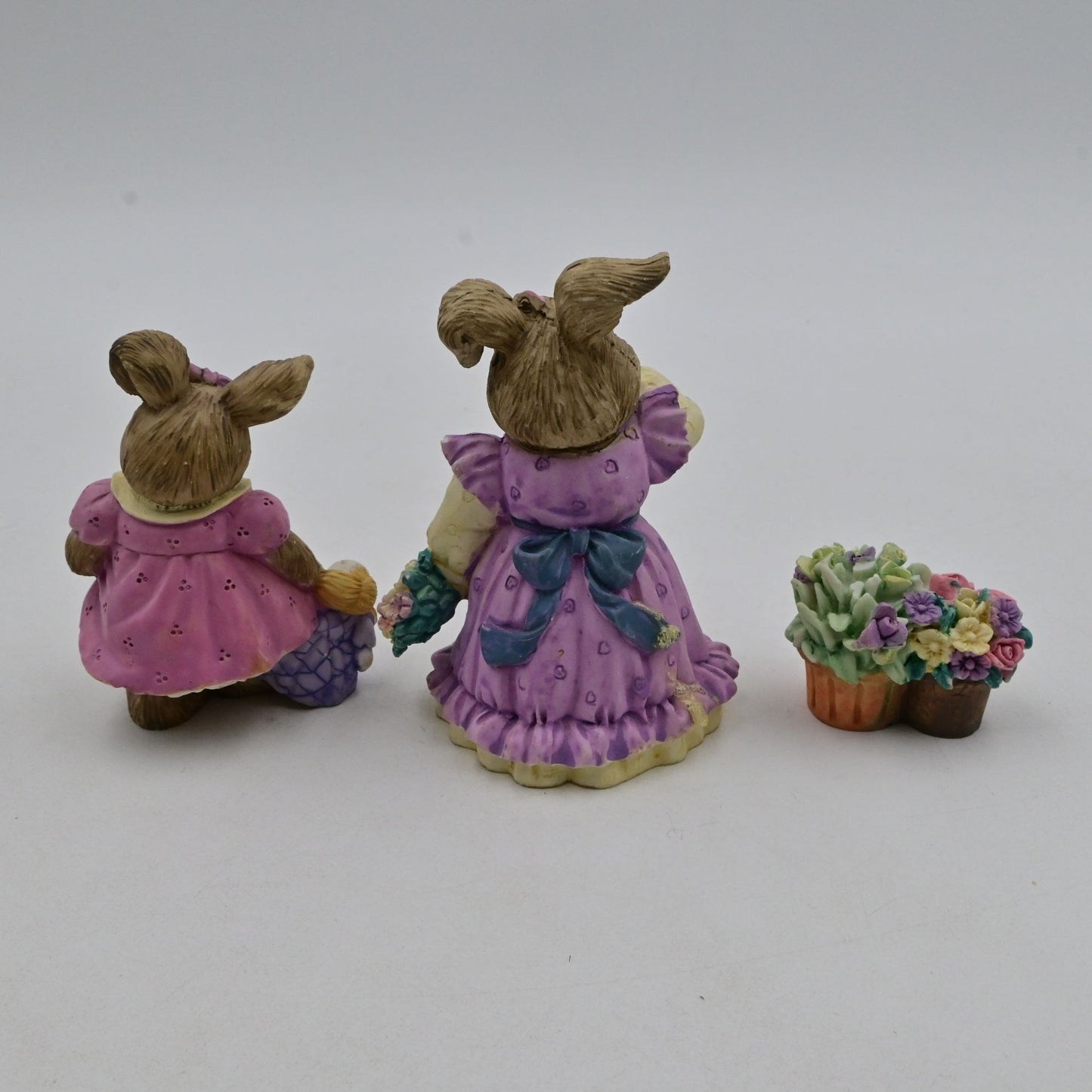 Vintage 1993 Mervyn's Bunny Rabbit Figurines Bundle Oof 3