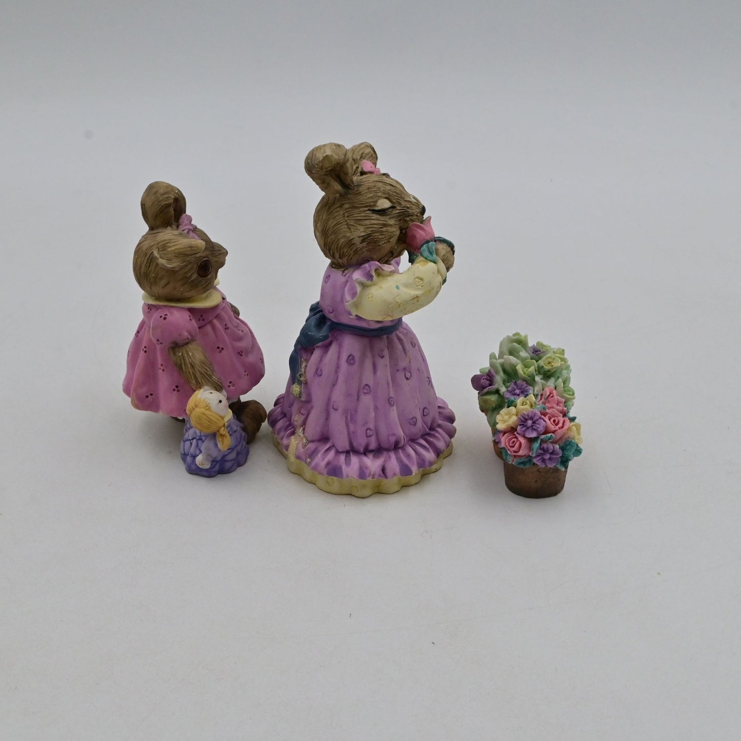 Vintage 1993 Mervyn's Bunny Rabbit Figurines Bundle Oof 3