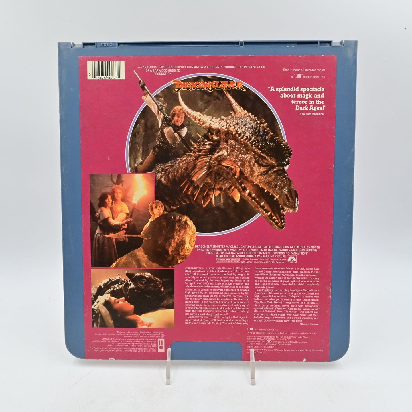DragonSlayer CED RCA SelectaVision VideoDisc