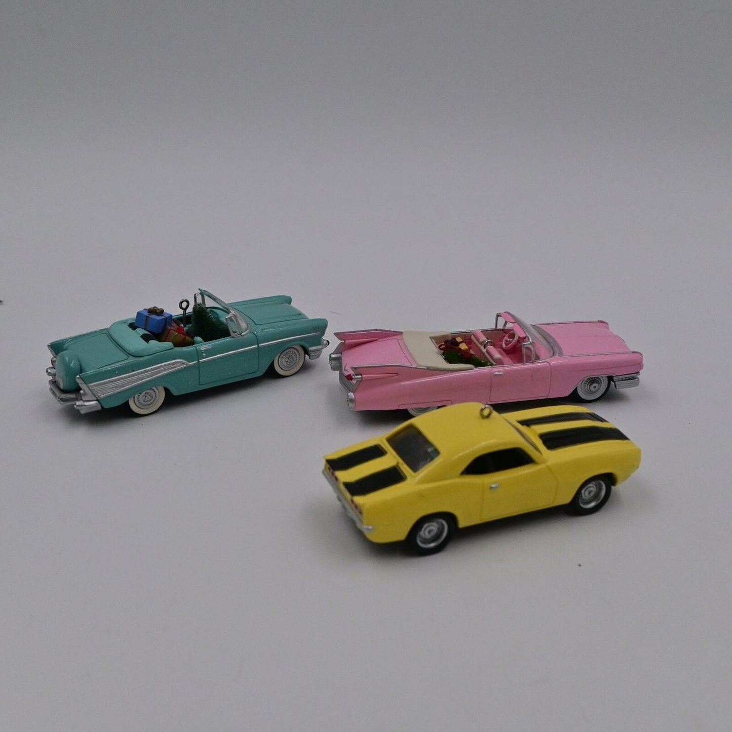 Vintage Hallmark Keepsake Cadillac De Ville, Chevrolet Camaro & Bel Air
