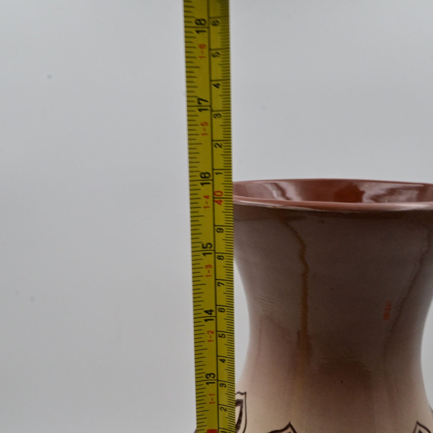 Vintage Jambyl Jabayev Ceramic Vase With Ornate Pattern & Portrait Design
