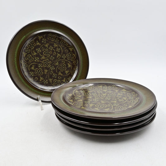 Franciscan Madeira Earthenware Salad Plate Set Of 5 Brown & Green