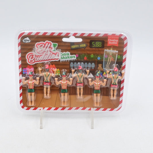 NPW Elf Buddies Drink Markers 6 count New In Package